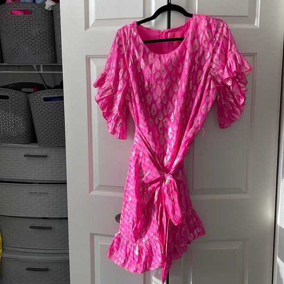 Lilly Pulitzer Dresses & Skirts - Lilly Pulitzer Darla Silk Wrap Dress Pink